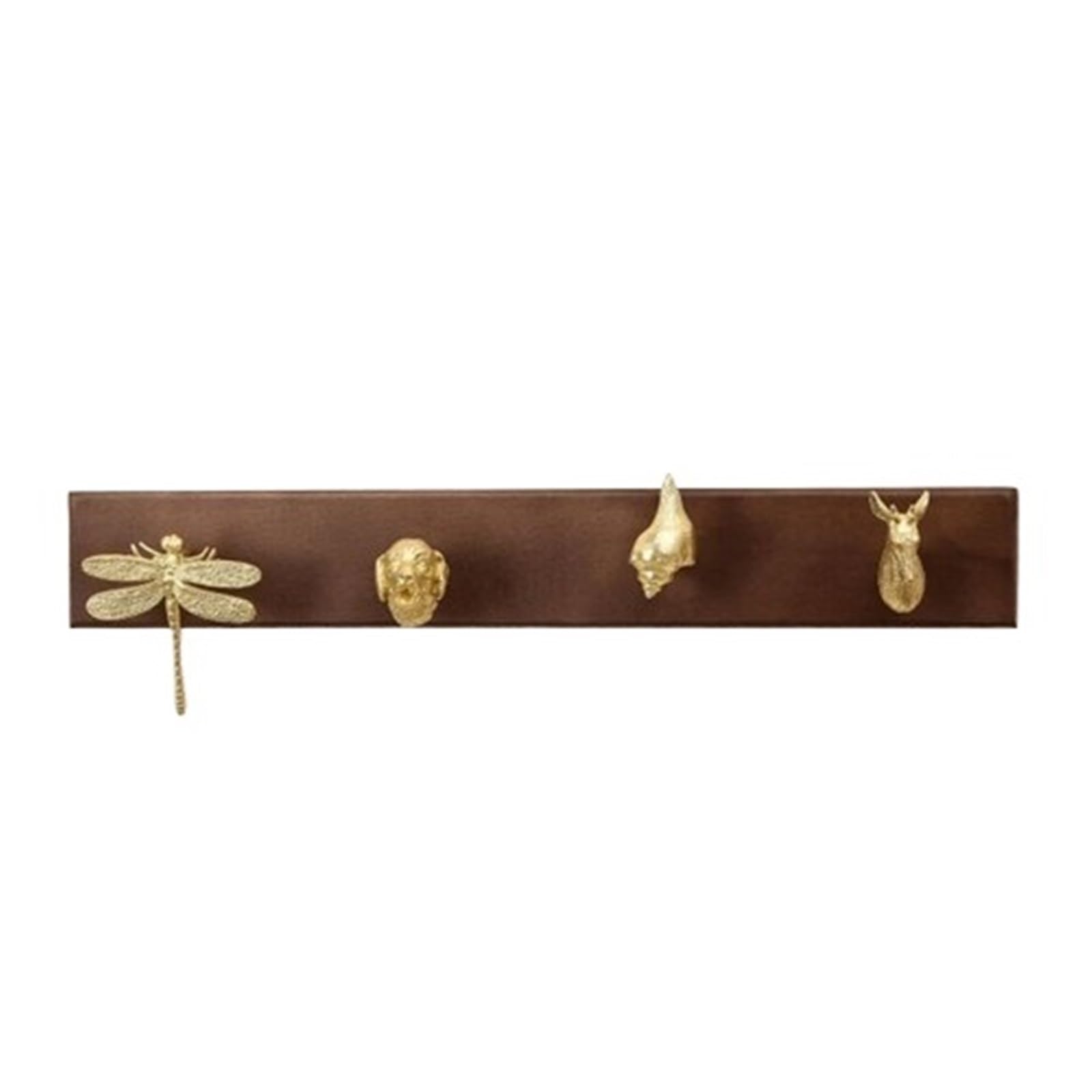 Gancho de latón Gancho de Fila Montaje en Pared, combinación Animales latón, Gancho Toalla for baño, Ropa, Abrigos, Accesorios Dorados for Sala Estar y Cocina(Size3)