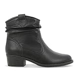 FESTIVAL STYLE - der geshoppte Schaft und die klassische Westernform dieser Stiefelette geben Ihnen einen extravaganten Look. Der angenehme Kurzschaft lässt diesen ankle Boot zu jeder Hose genauso wie zu langen Kleidern und Röcken kombinieren.