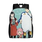 YINGD SPYFAMILY - Mochila escolar de dibujos animados, mochila para niños, mochila escolar para estudiantes, Negro, Talla única