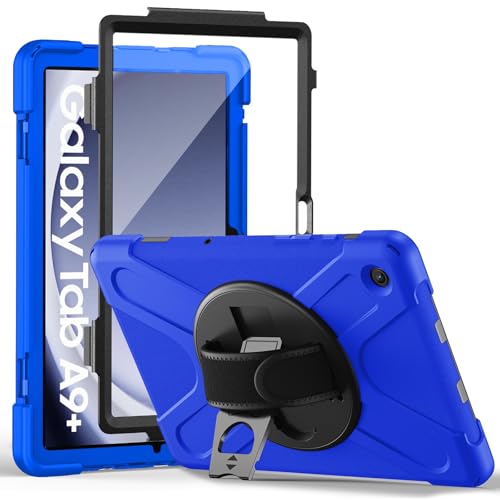 Gerutek Case for Samsung Galaxy Tab A9 Plus with Screen Protector, Blue