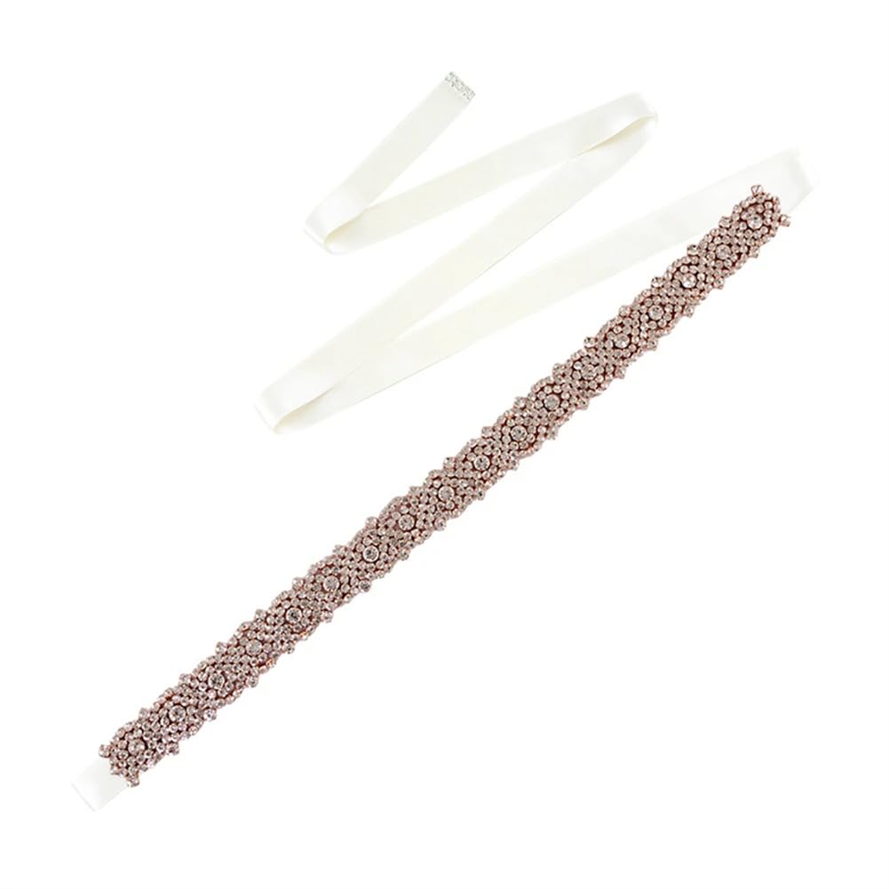 Cinturón largo de diamantes de imitación para boda, vestido formal, accesorios de cena, fiesta, mujer, cinturón de cinta para mujer