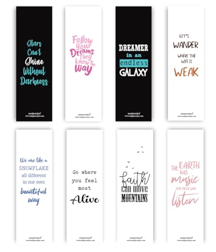 Image of Antara Wilderness Bookmarks with Quotes | Digitised Handpaintings | Laminated Matte Finish| Best Gift for Readers for Books and notebooks (Classic Bookmark Set of 8)