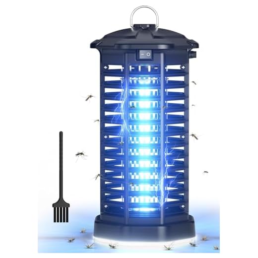 YISSVIC Lampada Antizanzare Elettrica 15W 4200V UV Zanzariera Elettrica Impermeabile IPX4, Anti Zanzare Non Tossico ed Ecologico per Giardino, Interno e Esterno con Spazzola per la Pulizia