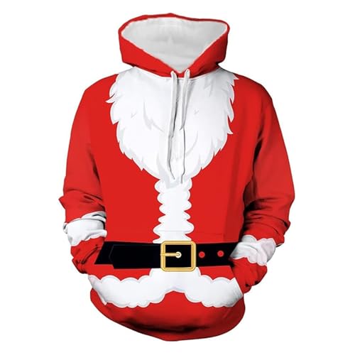 Pull à capuche de Noël pour homme le cadeau idéal avec poche et imprimé