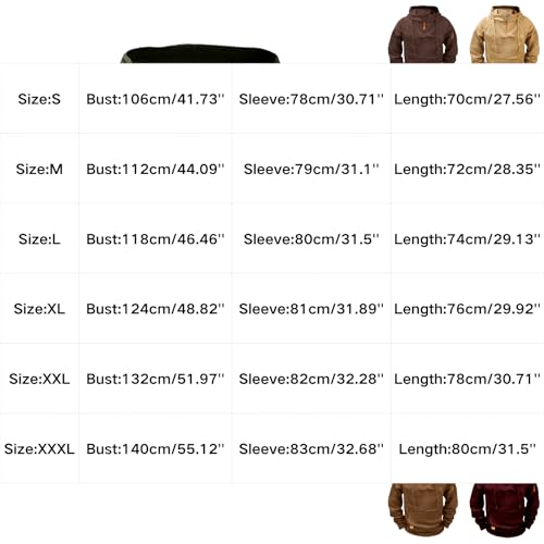 Mens Quarter Zip Up Hoodies Drawstring Long Sleeve Pullover Sweatshirts Winter Casual Hooded Sweatshirt with Pocket2