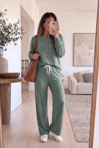 Ekouaer Pajamas for Women Set Soft 2 Piece Lounge Set Fall Outfits - image 3
