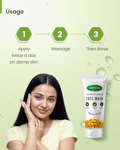 Image of Green's Concept Traditional Yellow Gram Face Wash Clear Acne and Fight against Infection, Natural Face Wash 120ml