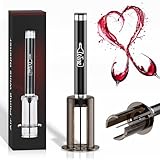 Quntis Sacacorchos Vino Profesional, Abrebotellas Vino Abrebotellas de Presión de Aire Abridor de Vino Inoxidable, Con funda protectora de Botella Regalo Mujer Hombre para Fiesta Cumpleaños