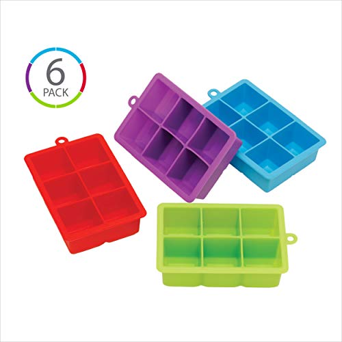 Bandejas de silicona para cubitos de hielo Kolorae 6 piezas miniatura 6