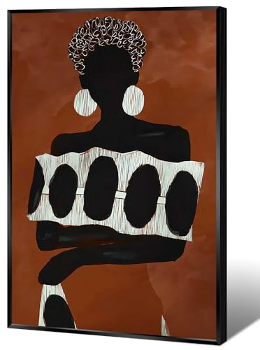 Black Woman Silhouette Poster African American Wall Art Modern Minimalist
