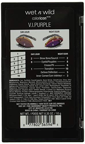 Image of wet n wild Color Icon 10-Pan Eyeshadow Makeup Palette, Long Lasting, Shimmer, Metallic, Glittery, Matte, Rich Smooth Pigment, Cruelty Free - V.I. Purple
