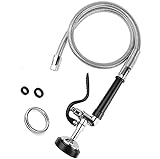 kit di sostituzione del tubo e dello spruzzatore pre-risciacquo per doccetta da cucina estraibile/rubinetto commerciale/miscelatore per lavello/sciacquatrice per piatti - tubo interno in pex - testina