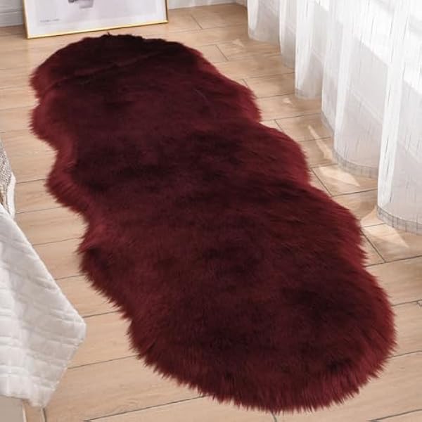 Ultramiękki puszysty dywan do sypialni dywan ze sztucznego futra owczego dywan o wysokiej gęstości do salonu biura domu dekoracyjny K 60 180cm