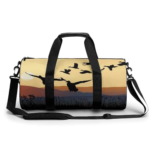 Sac de sport oies coucher de soleil 45x23x23cm avec grand volume duffel bag