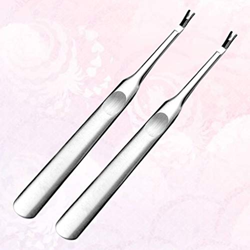 Exceart – 2 peças de gel para remoção de cutículas de aço inoxidável, removedor de pele morta, ferra