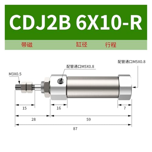 Cilindro neumático de acero inoxidable CDJ2B: máxima resistencia textil 3