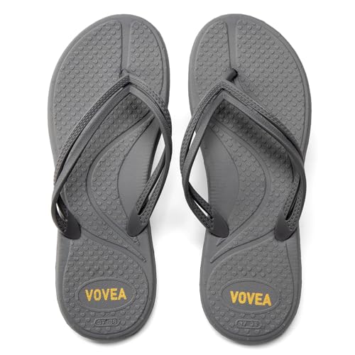 Image of VOVEA Flip Flops For Women Non-Slip Bathroom Shower Shoes Cushion foam Indoor and Outdoor Sandals