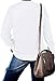 PLMOKEN Casual Loose Fit Top For Women Solid Color Tunic Sweatshirts For Women For Leggings(White,L)