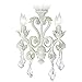 4-Light Rubbed White Chandelier Ceiling Fan Light Kit
