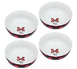 Vandor Disney Minnie Mouse 4 Piece 6 Inch Ceramic Bowl Set