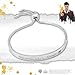Harry Potter Snape's Love Always Bar Lariat Bracelet, Silver Plated, 8.5