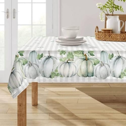 Nappe rectangulaire blanche 90x140 cm lavable pour table de cuisine - 3