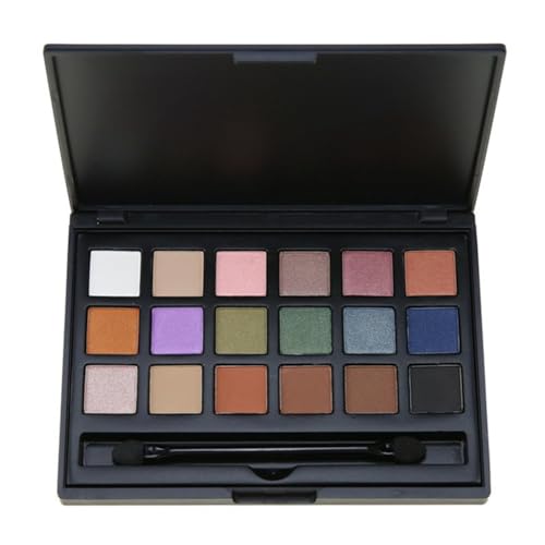 BKSYOFU Placa de maquillaje de sombra de ojos de 18 colores Placa de maquillaje de sombra de ojos multicolor nacarada ahumada