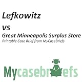 Lefkowitz vs Great Minneapolis Surplus Store Printable Case Brief from MyCaseBriefs (Contract Law) (English Edition)
