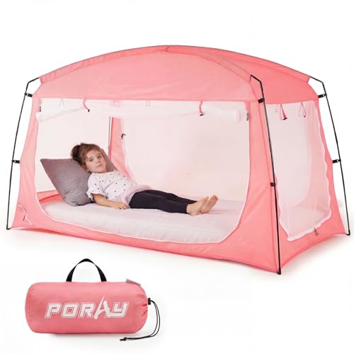 Porayhut Twin Bed Tent Mosquito Net, Breathable Mesh, Pink