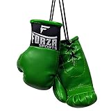 Forza Sports 3.5' Lace Up Mini Boxing Gloves, Realistic Design and Miniature Training Glove Detail Looks Great Hanging on a Car Rearview Mirror, Gym Bag, and Backpack