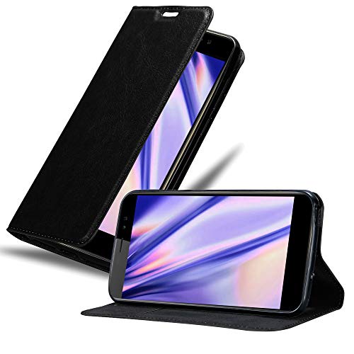 Cadorabo Hülle kompatibel mit ZTE Nubia N1 LITE aus Premium Kunst Leder Flip Klappbare Stoßfeste Magnetische [Standfunktion] [Kartenfächern] Cover Hülle für ZTE Nubia N1 LITE Tasche in Schwarz