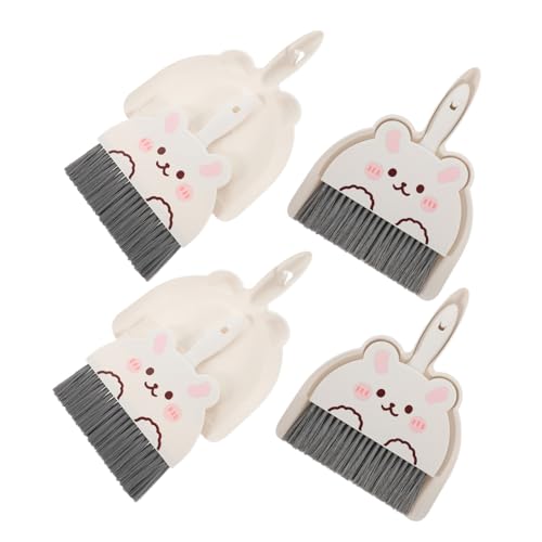 PEPLAYTAL 4 Sets Mini Besen Und Kehrschaufel Kleine Mini Kehrschaufel Miniatur Handbesen