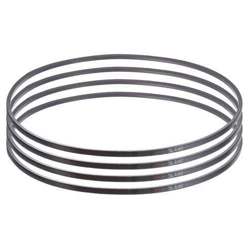 uxcell 4 Pcs 3L440 Classic Wrapped Rubber V-Belt, 44"(1118mm) Outside Circumference, 3L Profile V Belt 3/8" Width 7/32" Height