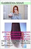  HOW TO CONTROL HAIR FALL & PREVENT BALDNESS NATURALLY?: EFFECTIVE HOMEMADE REMEDIES FOR REMOVAL OF HAIR FALL, PROMOTES REGROWTH OF LOSS HAIR & PREVENTING BALDNESS (Shhh Secret) (English Edition)