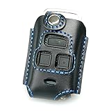 [革茶屋] トヨタ ライズ ルーミー ダイハツ ロッキー トール タント スバル 三菱 日産 マツダ エンジンスターター 本革 (黒/青)