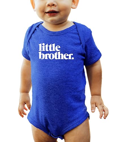 Image of Olive Loves Apple Little Brother Bodysuit for Baby Boys Sibling Outfits