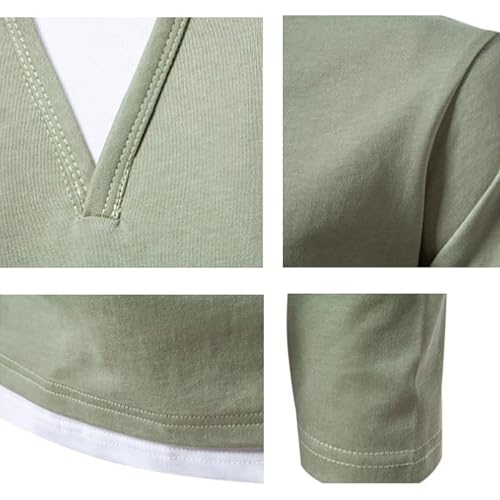 Chemise à manches longues homme pull d'automne pour soirées décontractées vert