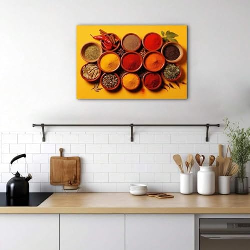 Tableau mural de cuisine aux épices colorées pour salle à manger - 2