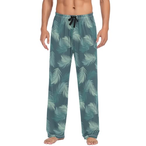 Lightweight Cotton Pajama Pants for Men Soft Lounge Sleep Bottoms with Adjustable Drawstring Pockets2