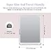 Vanity Planet LED Travel Handheld Vanity Mirror, Pose 3 LED Colors for Consistent Lighting with Dimmable Ring Light - Built-in Touch Sensors with Rechargeable Micro-USB - White