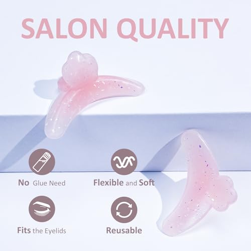 Tampon de révision de cils réutilisable PERMANIA rose en silicone souple - 5