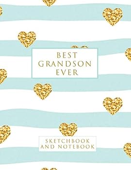 Paperback Independently Published Best Grandson Ever: Glossy Sketchbook & Notebook - 110 Sheets, Letter Size - Perfect for Sketching, Drawing, Doodling & Writing Book