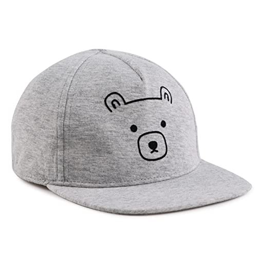 Baby Baseball Cap Hat For Toddler Boys Dinosaur Sun Caps Girls Cotton Kids Trucker Hats Elastic Adjustable 6M-5Y (6-24Months, Gray Bear) #TOP18
