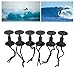 JOKOTI 6Pcs Comfortable Bodyboard Surfboard Leash Plugs & String Surfboard Leash Leg Rope Plug with Cord String Enduring