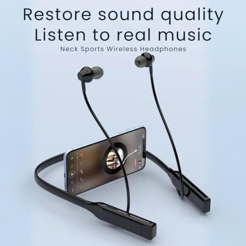 Image of IMON3 Powerbeat Blueooth Earphones with 20 Hr Playtime | Clear Calling Mic | Low Latency Rate Headphones | 10 mm Extra Bass Drivers Neckband Wireless Earphones (Black) (IMON 3)