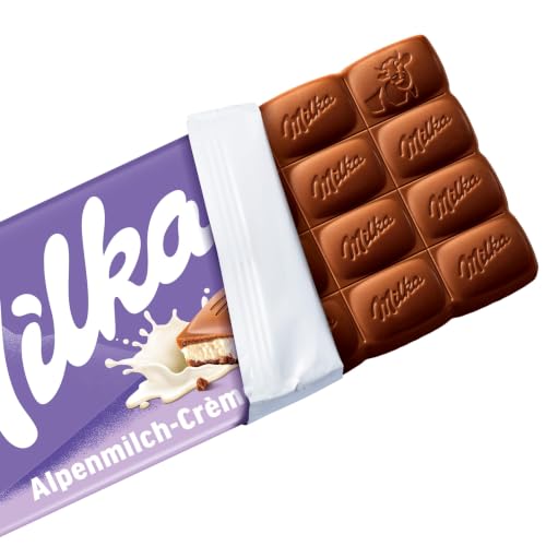 Milka Alpenmilchcrème Tafelschokolade, 100 g – Ansicht 2