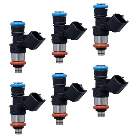 AdvanEX Fuel Injector 4 Holes Compatible with Ford Escape Fusion Mazda Tribute Mercury Mariner Milan 3.0L V6 Replaces OE 0280158189 FJ998 822-11217 (Set of 6) Cover