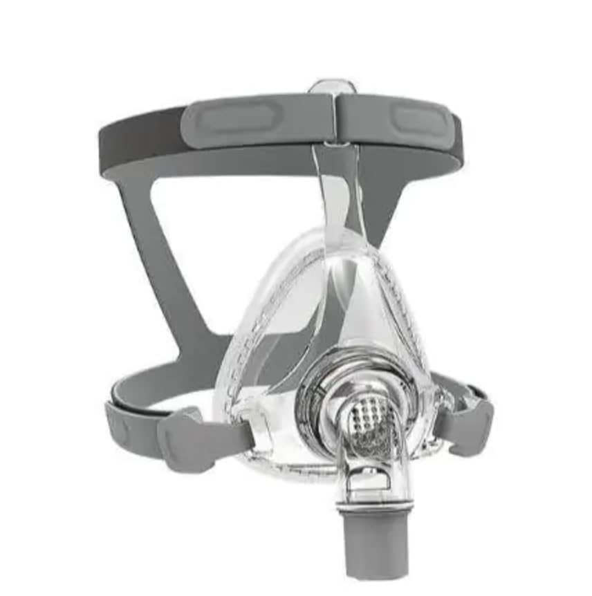 Ventilator Full Face Mask Non-Vented with Head Strap – Compatible with All Ventilators – 360° Swivel Elbow, Soft Cushion, Washable Headgear, Transparent & Comfortable Design. (Large)-image-40