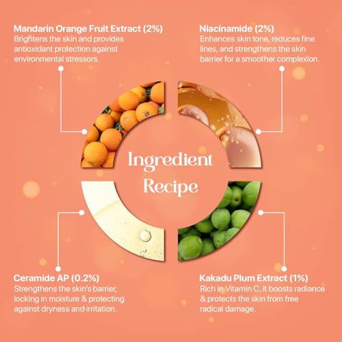Image of Sunscreen SPF 50 PA+++ with Niacinamide, Kojic Acid & Kakadu Plum | Ultralight, No White Cast Sunscreen for Oily & Dry Skin | Brightening, Hydrating & Barrier Repair | Non-Greasy, Vegan & Paraben-Free | For Men & Women | 50ml