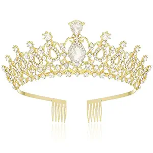 Tiara Crown for Women, Headband Hair Accessories for Birthday Wedding Party Costume
